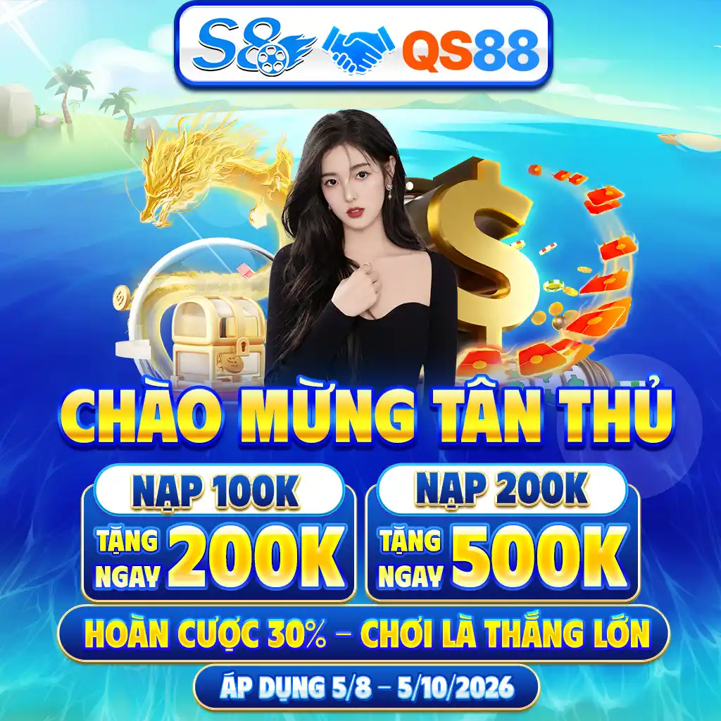 Banner QS88 hợp tác cùng S8 tung ra hàng loạt khuyến mãi cho tân thủ 2026